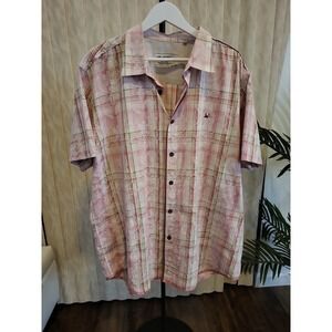 Manharay Vintage Plaid Short Sleeve Shirt